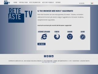 Screenshot sito: Rete Aste