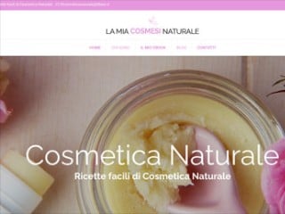 Screenshot sito: La mia Cosmesi Naturale