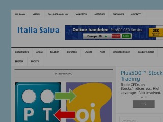 Screenshot sito: Italia Salva