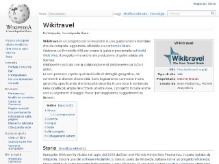 Screenshot sito: Wikitravel
