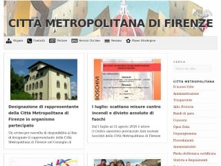 Screenshot sito: Provincia di Firenze