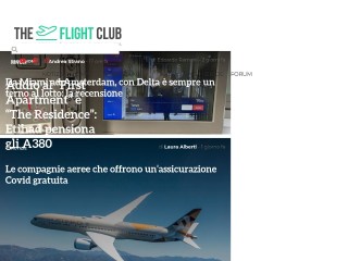 Screenshot sito: The Flight Club