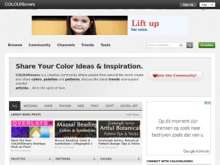 Screenshot sito: ColourLovers