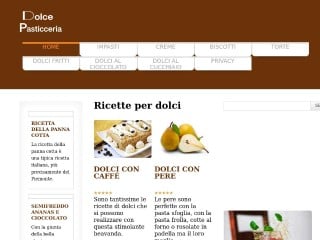 Screenshot sito: Dolce Pasticceria