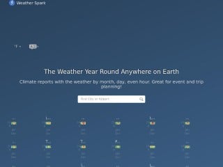 Screenshot sito: WeatherSpark