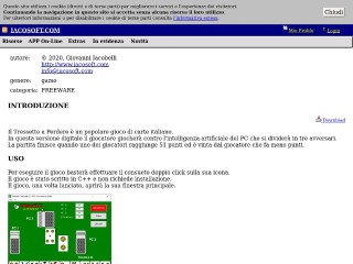 Screenshot sito: Tressette a perdere