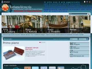 Screenshot sito: Turismo Venezia