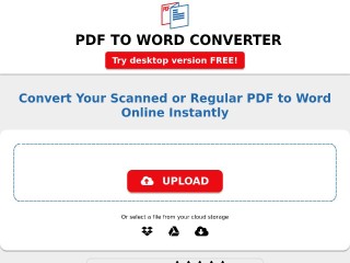 Screenshot sito: Pdf to word converter