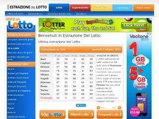 Screenshot sito: Estrazionedellotto.it