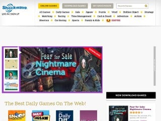 Screenshot sito: Shockwave.com