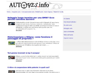 Screenshot sito: Autoyes.info