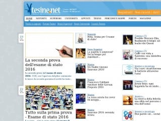 Screenshot sito: Tesine.net