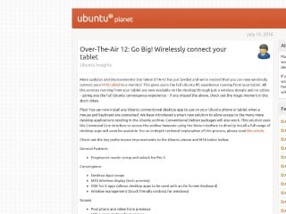 Screenshot sito: Planet Ubuntu Linux