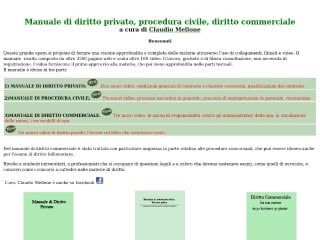 Screenshot sito: Manuale di diritto privato