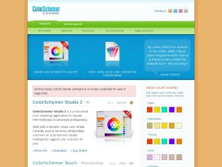 Screenshot sito: ColorSchemer