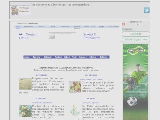 Screenshot sito: Ortogiardino