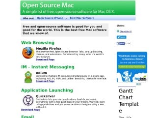 Screenshot sito: Open Source Mac
