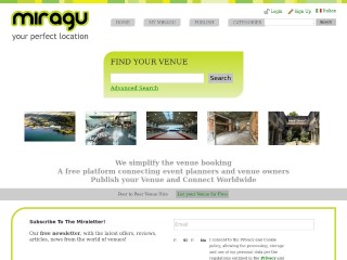 Screenshot sito: Miragu