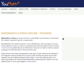 Screenshot sito: Youmath.it