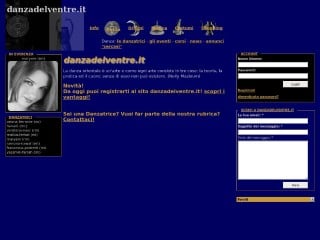 Screenshot sito: Danza del ventre