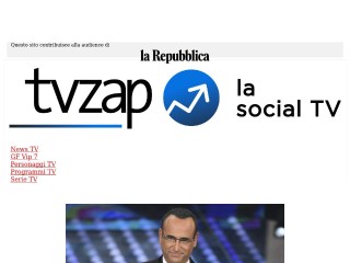 Screenshot sito: TVzap