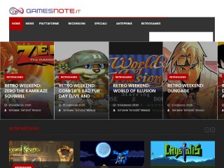 Screenshot sito: Gamesnote