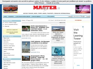 Screenshot sito: MasterViaggi