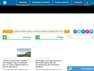 Screenshot sito: ScambiEuropei
