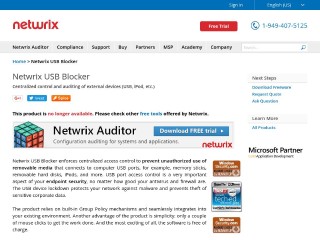 Screenshot sito: USB blocker