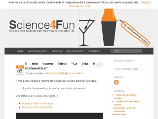 Screenshot sito: Science4fun