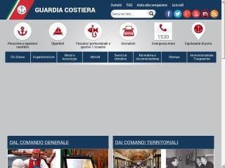 Screenshot sito: Guardia Costiera