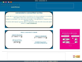 Screenshot sito: Conversioni.it