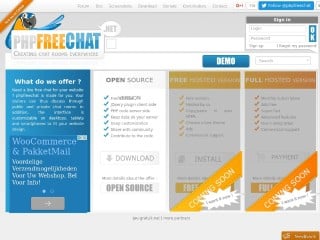 Screenshot sito: PHP Free Chat