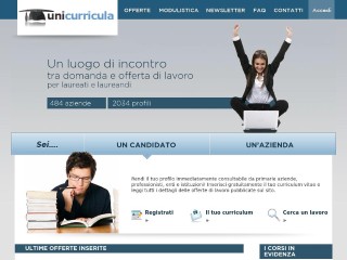 Screenshot sito: Unicurricula.it
