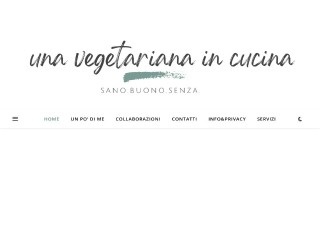 Screenshot sito: Una Vegetariana In Cucina