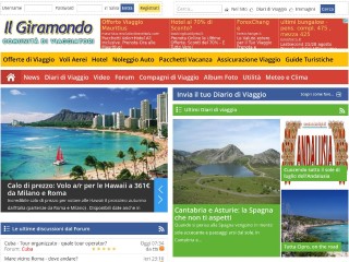 Screenshot sito: Il Giramondo
