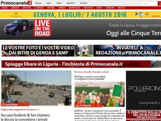Screenshot sito: Primocanale.it