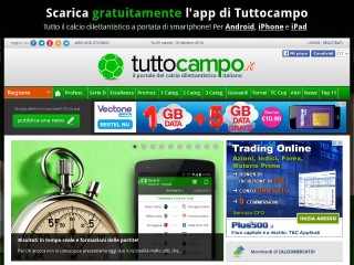 Screenshot sito: Tuttocampo.it