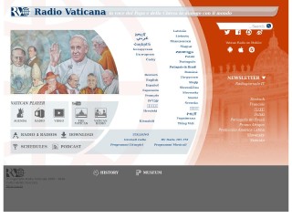 Screenshot sito: Radio Vaticana