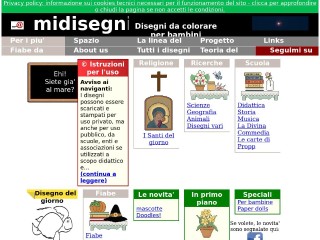 Screenshot sito: Midisegni.it