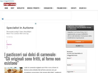 Screenshot sito: Ioleggoletichetta.it