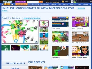 Screenshot sito: MicroGiochi.com