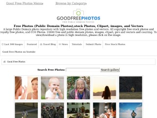 Screenshot sito: Good Free Photos