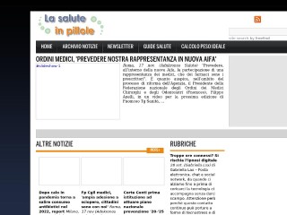 Screenshot sito: La Salute in Pillole