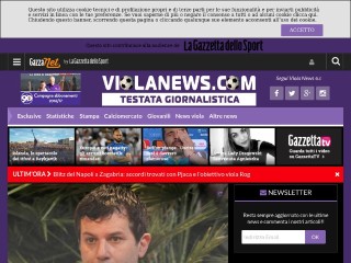Screenshot sito: Viola News