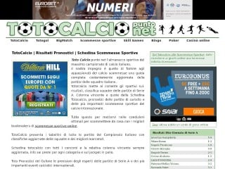 Screenshot sito: Toto-calcio.net