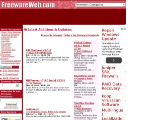 Screenshot sito: FreewareWeb