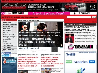 Screenshot sito: MilanNews.it