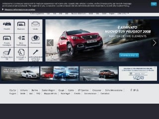 Screenshot sito: Peugeot