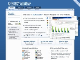 Screenshot sito: StatCounter